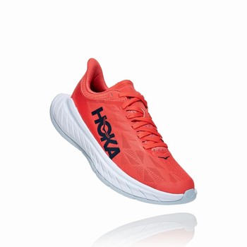 Hoka One One CARBON X 2 Women's Road Running Shoes Red | US-54458