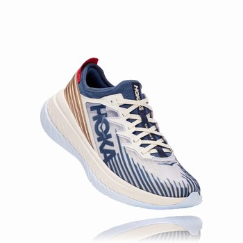 Hoka One One CARBON X-SPE Men's Road Running Shoes Beige / Blue | US-52681