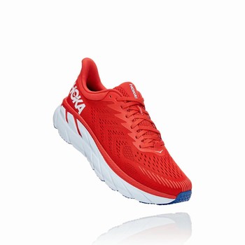 Hoka One One CLIFTON 7 Men's Road Running Shoes Red | US-94342