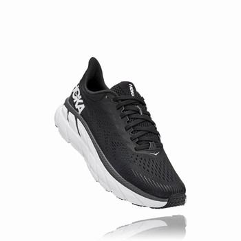 Hoka One One CLIFTON 7 Women's Road Running Shoes Black | US-52514