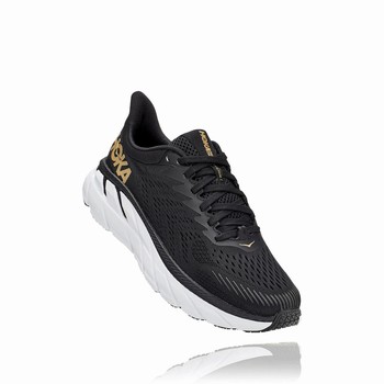 Hoka One One CLIFTON 7 Women's Wides Shoes Black | US-29184
