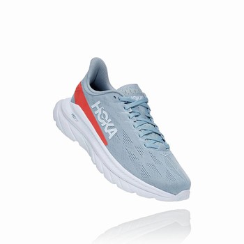 Hoka One One MACH 4 Women's Road Running Shoes Blue / Red | US-89293