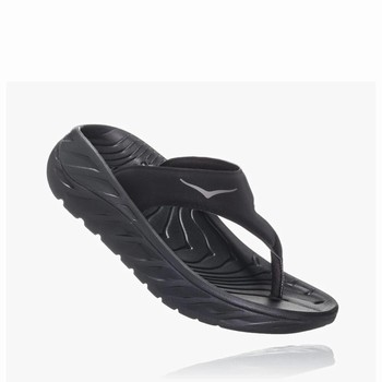 Hoka One One ORA RECOVERY FLIP Women's Vegan Shoes Black | US-21167