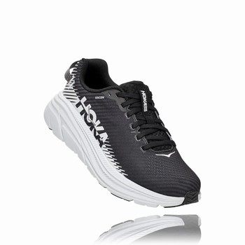 Hoka One One RINCON 2 Men's Road Running Shoes Black / White | US-58705
