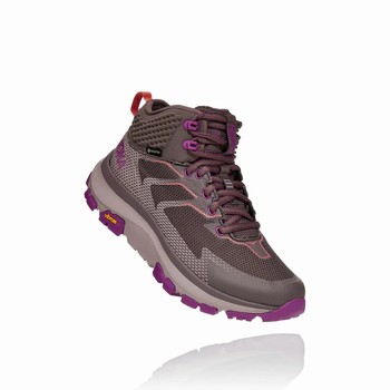 Hoka One One SKY TOA GORE-TEX Women's Hiking Shoes Grey / Purple | US-86758