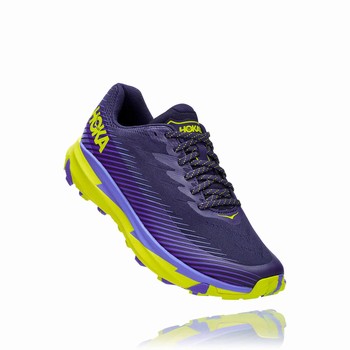 Hoka One One TORRENT 2 Men's Trail Running Shoes Purple / Green | US-79982