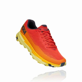 Hoka One One TORRENT 2 Men's Trail Running Shoes Red / Orange | US-80378