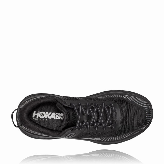 Hoka One One BONDI 7 Men's Vegan Shoes Black | US-37235