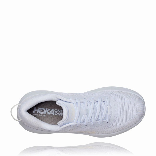 Hoka One One BONDI 7 Men's Vegan Shoes White | US-73965