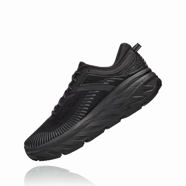 Hoka One One BONDI 7 Men's Wides Shoes Black | US-11060