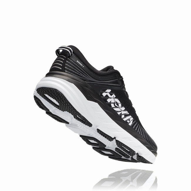 Hoka One One BONDI 7 Women's Road Running Shoes Black | US-15402