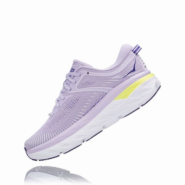 Hoka One One BONDI 7 Women's Road Running Shoes Purple | US-34395