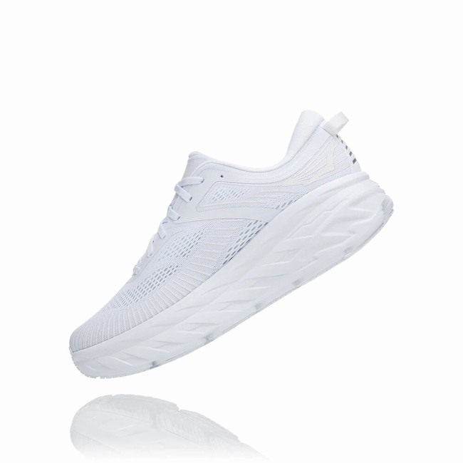 Hoka One One BONDI 7 Women's Road Running Shoes White | US-94729