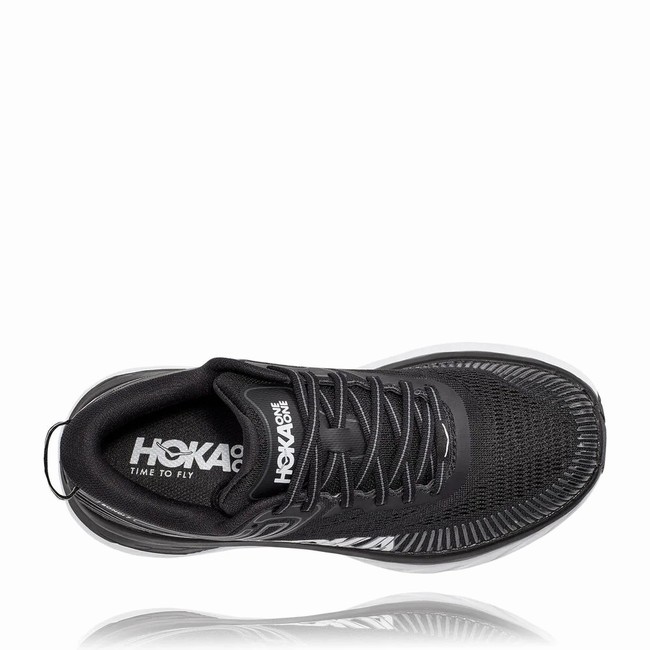 Hoka One One BONDI 7 Women's Vegan Shoes Black | US-35449