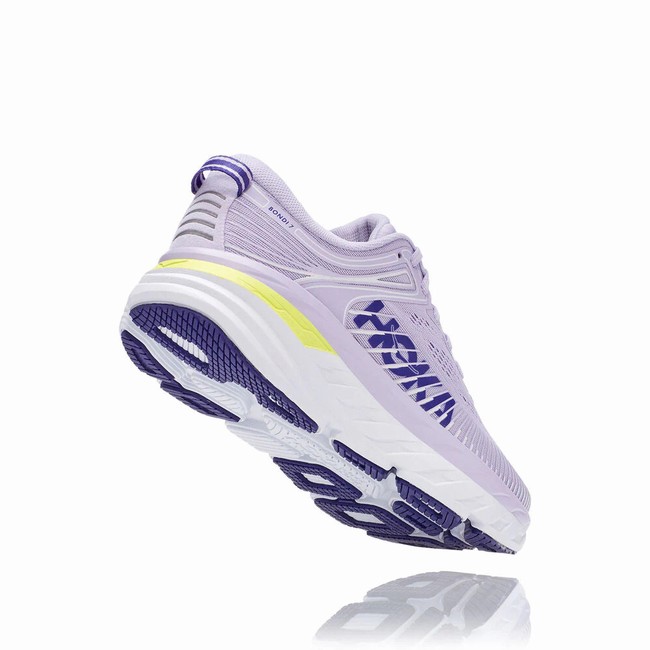 Hoka One One BONDI 7 Women's Vegan Shoes Purple / Blue | US-37410