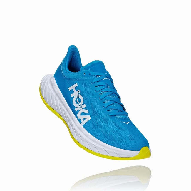 Hoka One One CARBON X 2 Men\'s Road Running Shoes Blue | US-68084