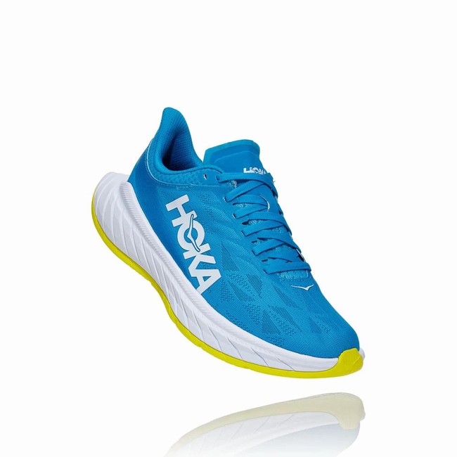 Hoka One One CARBON X 2 Women\'s Road Running Shoes Blue | US-81202
