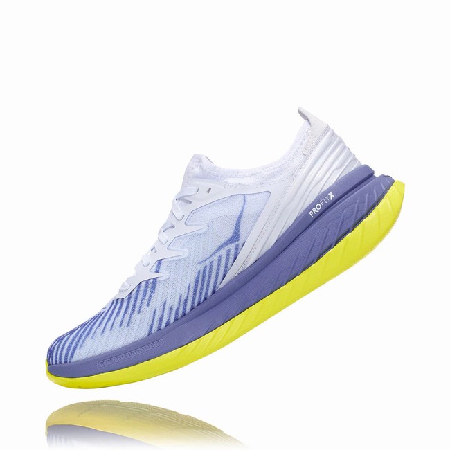 Hoka One One CARBON X-SPE Men's Road Running Shoes White / Purple | US-77568