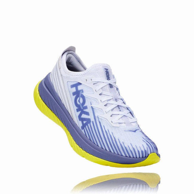 Hoka One One CARBON X-SPE Men\'s Road Running Shoes White / Purple | US-77568