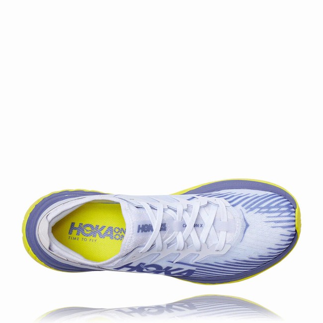 Hoka One One CARBON X-SPE Men's Track Running Shoes White / Purple | US-77120