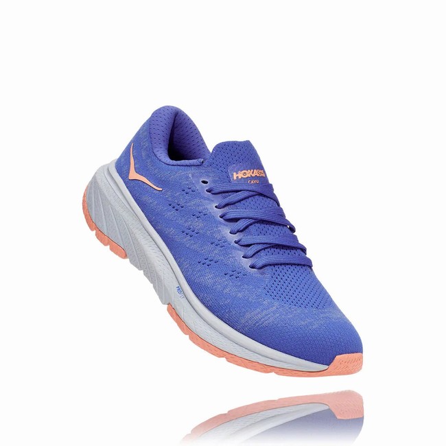 Hoka One One CAVU 3 Women\'s Road Running Shoes Blue | US-97003