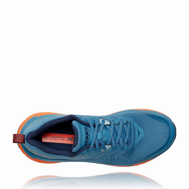 Hoka One One CHALLENGER ATR 6 Men's Trail Running Shoes Blue / Orange | US-79576
