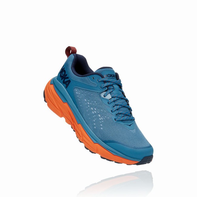 Hoka One One CHALLENGER ATR 6 Men\'s Trail Running Shoes Blue / Orange | US-79576