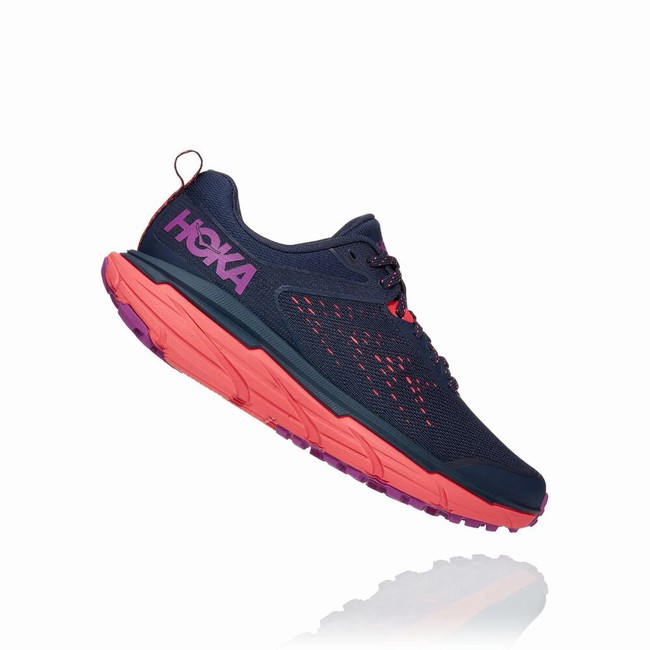 Hoka One One CHALLENGER ATR 6 Women's Wides Shoes Navy / Purple / Red | US-94765