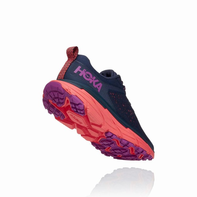 Hoka One One CHALLENGER ATR 6 Women's Wides Shoes Navy / Purple / Red | US-94765