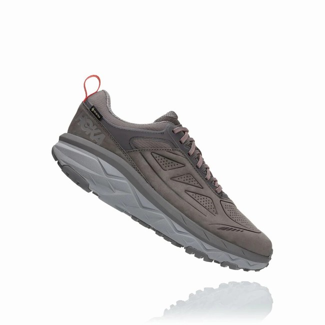 Hoka One One CHALLENGER LOW GORE-TEX Men's Lifestyle Shoes Grey | US-26375