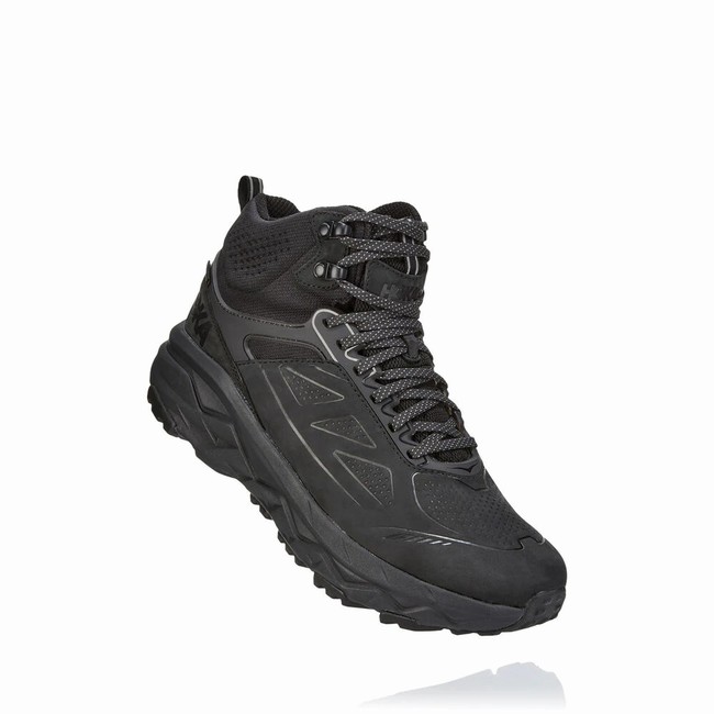 Hoka One One CHALLENGER MID GORE-TEX Men\'s Hiking Shoes Black | US-75994