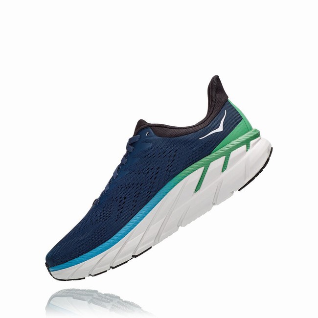 Hoka One One CLIFTON 7 Men's Road Running Shoes Navy | US-61251