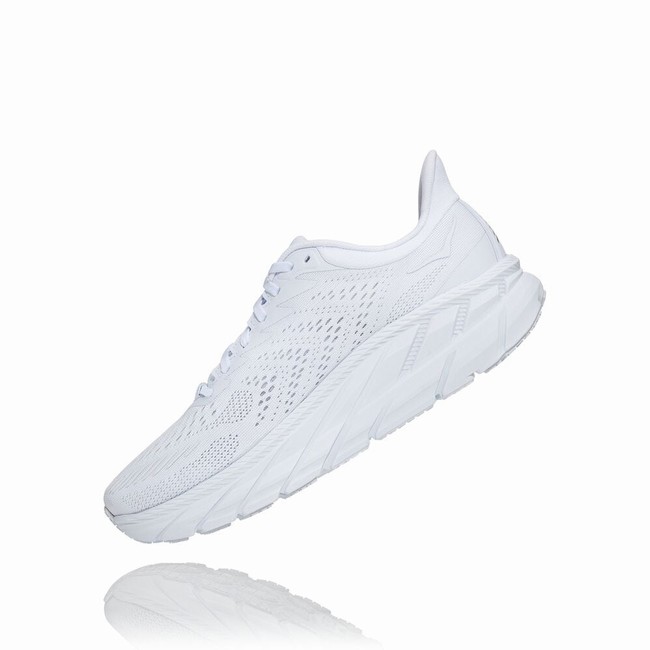 Hoka One One CLIFTON 7 Men's Wides Shoes White | US-11842