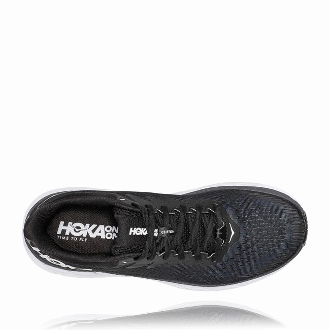 Hoka One One CLIFTON 7 Men's Wides Shoes Black | US-62871