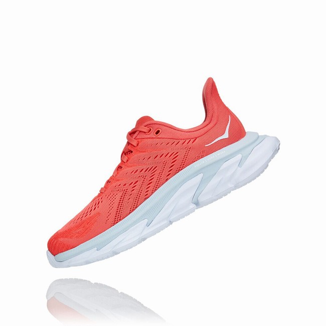 Hoka One One CLIFTON EDGE Women's Road Running Shoes Red | US-28858