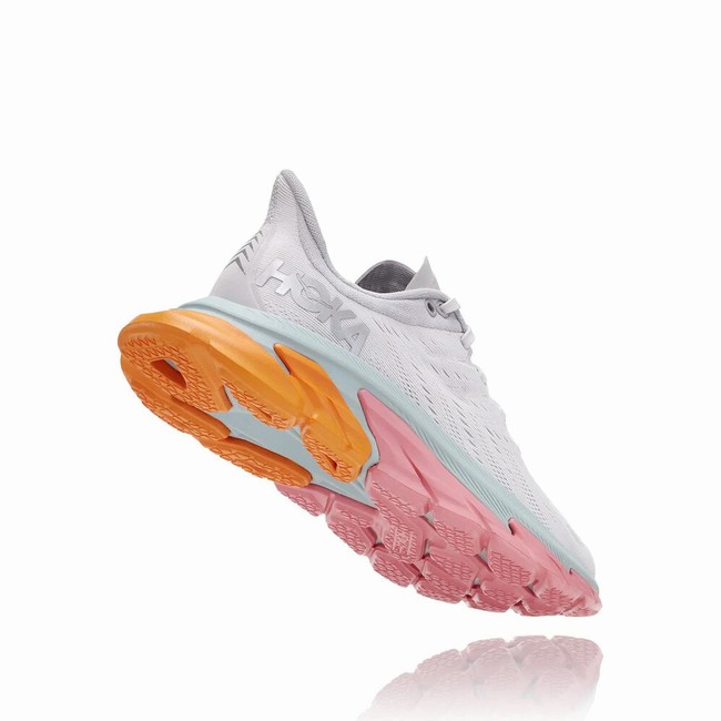 Hoka One One CLIFTON EDGE Women's Vegan Shoes White / Pink / Coral | US-56345