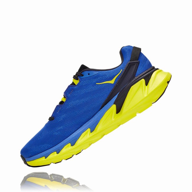 Hoka One One ELEVON 2 Men's Road Running Shoes Blue / Green | US-57537
