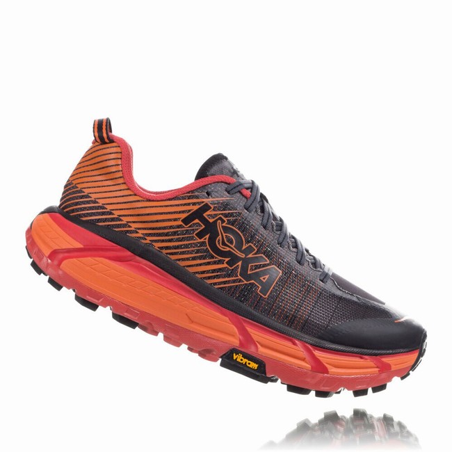 Hoka One One EVO MAFATE 2 Men's Trail Running Shoes Black / Red | US-34735