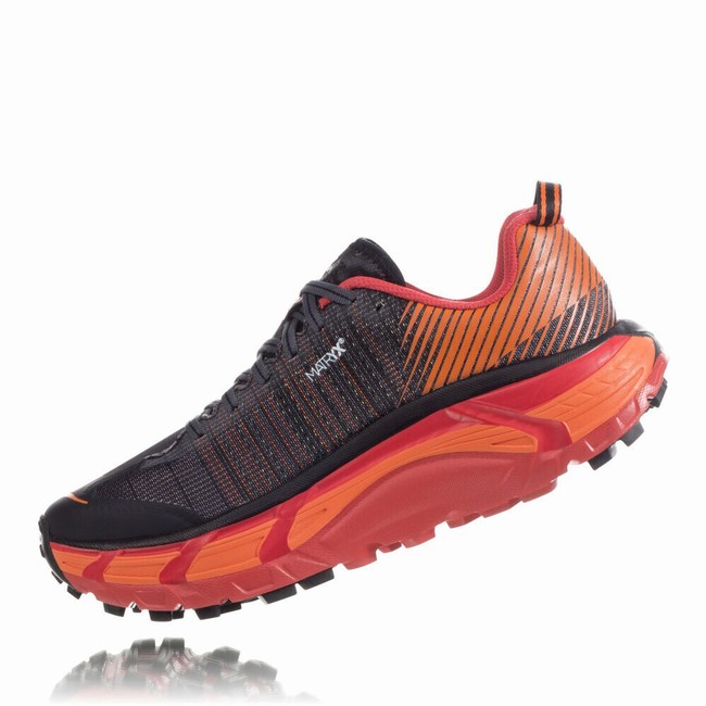 Hoka One One EVO MAFATE 2 Men's Trail Running Shoes Black / Red | US-34735