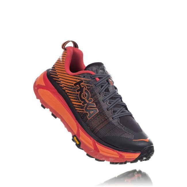 Hoka One One EVO MAFATE 2 Women\'s Trail Running Shoes Black / Red | US-20675
