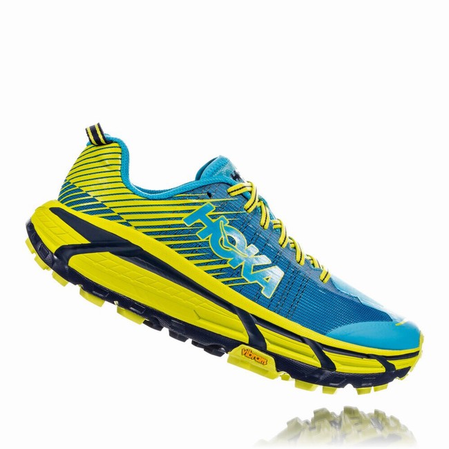 Hoka One One EVO MAFATE 2 Women's Trail Running Shoes Blue / Green | US-36023