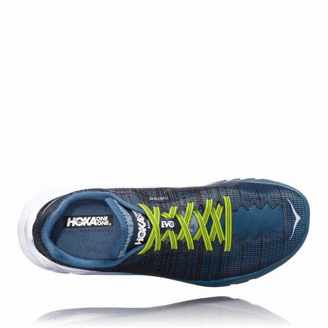 Hoka One One EVO REHI Men's Track Running Shoes Blue / Black | US-49300