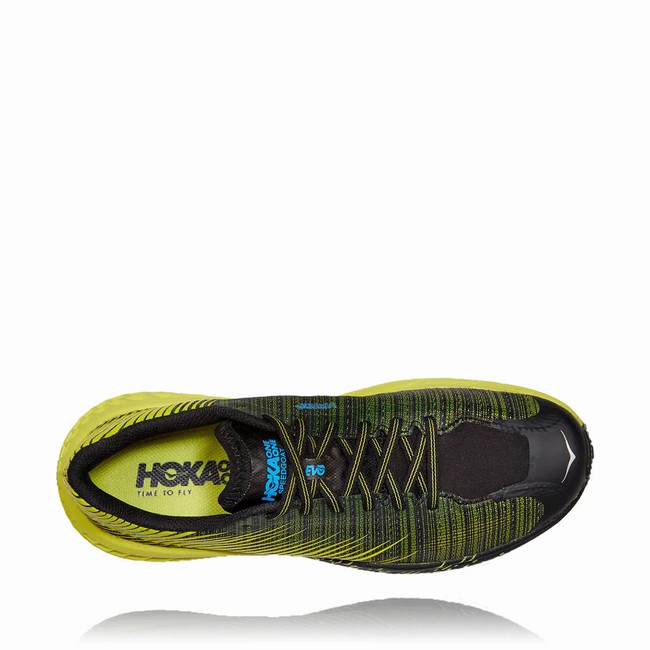 Hoka One One EVO SPEEDGOAT Men's Trail Running Shoes Green / Black | US-99590
