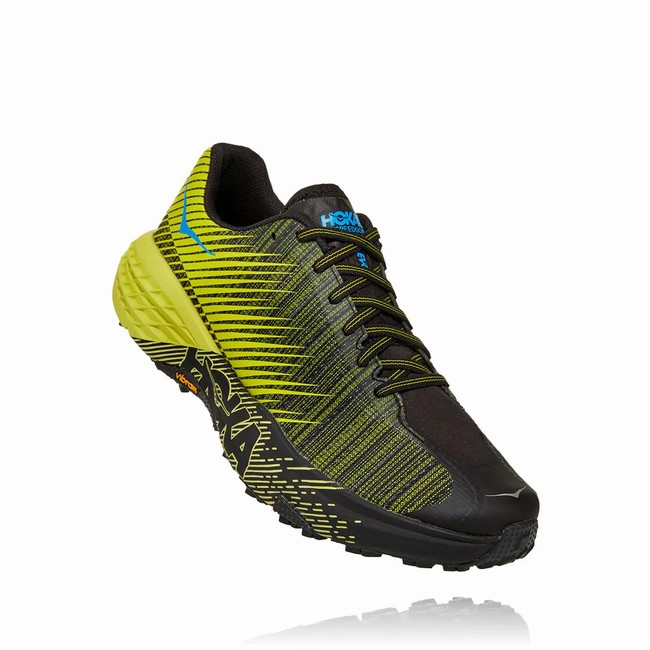 Hoka One One EVO SPEEDGOAT Men\'s Trail Running Shoes Green / Black | US-99590
