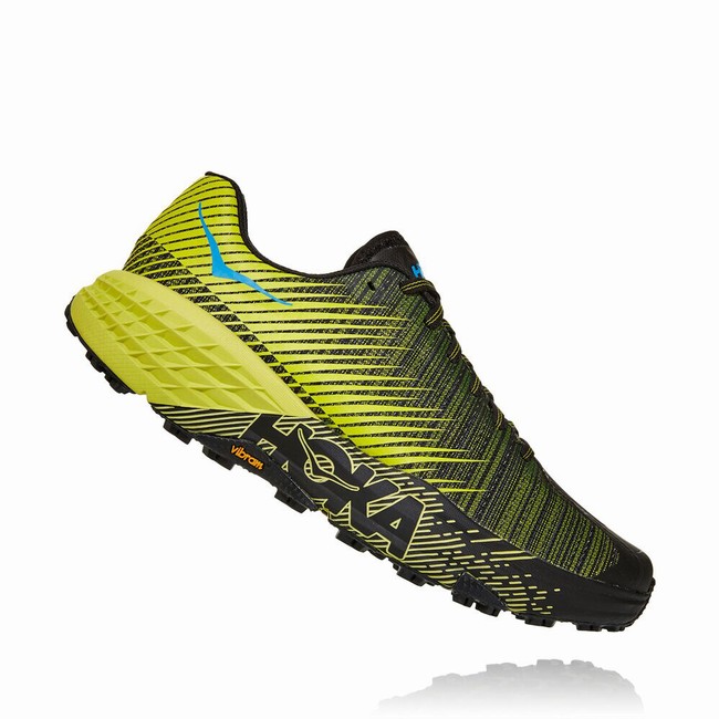 Hoka One One EVO SPEEDGOAT Women's Trail Running Shoes Black / Green | US-14715