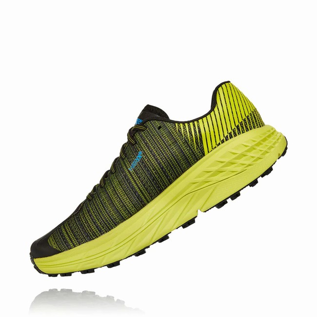 Hoka One One EVO SPEEDGOAT Women's Trail Running Shoes Black / Green | US-14715