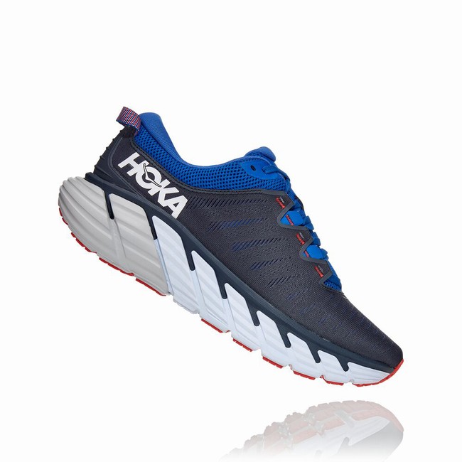 Hoka One One GAVIOTA 3 Men's Road Running Shoes Navy / Blue | US-24521