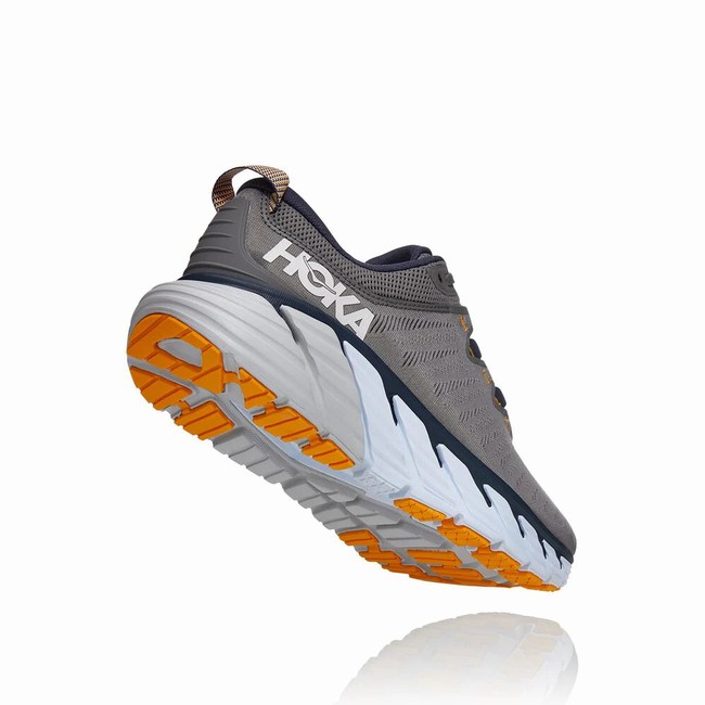 Hoka One One GAVIOTA 3 Men's Road Running Shoes Grey | US-47194