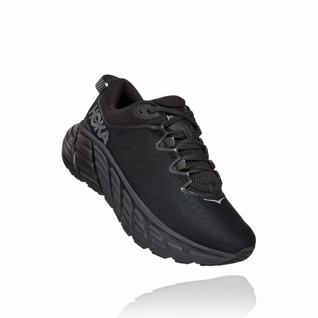 Hoka One One GAVIOTA 3 Men\'s Vegan Shoes Black | US-13221