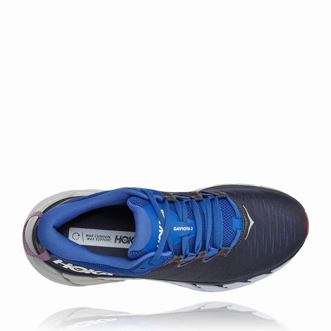 Hoka One One GAVIOTA 3 Men's Vegan Shoes Navy / Blue | US-99110